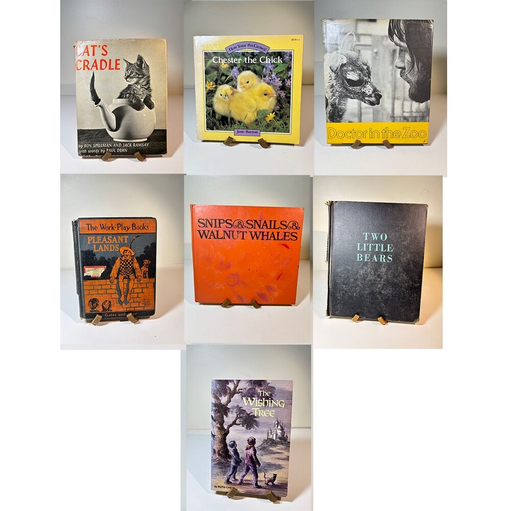 7 Vintage Children's Books - All Good Shape, Some Ex-Library, See Pics